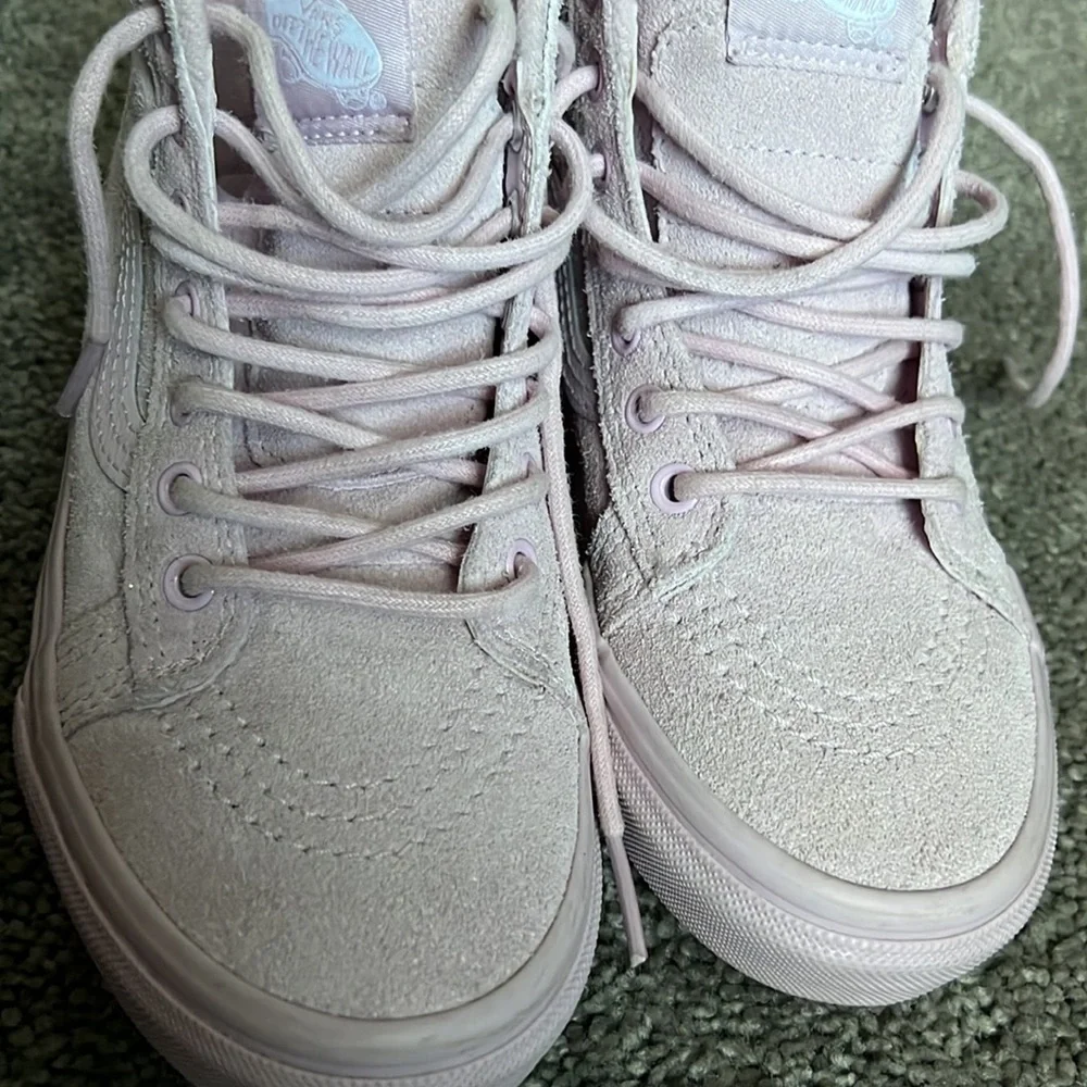 VANS Kids Pink High Top Suede Sneakers Sk-8 Hi - Picture 6 of 10